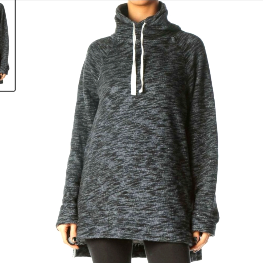 J.‎ CREW French Terry Turtleneck Cowl Neck Tunic Long Sweatshirt XS